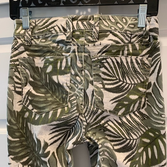Tommy Bahama Safari Bliss high-rise ankle green leaf jeans size 0/28 - Picture 7 of 11